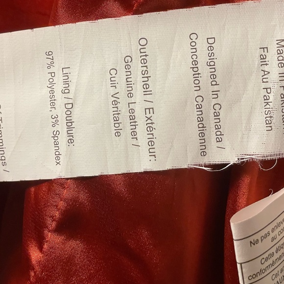 Beautiful Orange Danier Leather Moto style jacket - Picture 7 of 9